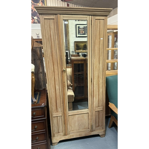 325 - EDWARDIAN SATIN WOOD WARDROBE (73H 36W 18D