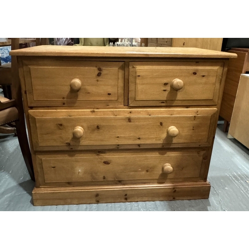 342 - SOLID PINE FOUR DRAWER CHEST