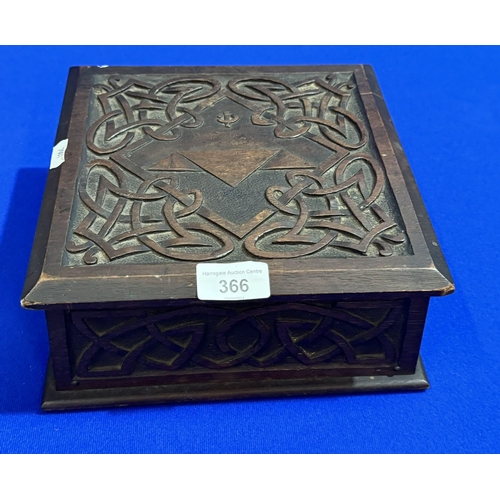 366 - WOODEN CARVED BOX