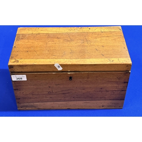 368 - SMALL WOODEN CHEST