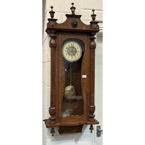 400 - VICTORIAN GERMAN WALL CLOCK