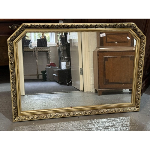 409 - GOLD ORNATE FRAMED OVER MANTEL MIRROR