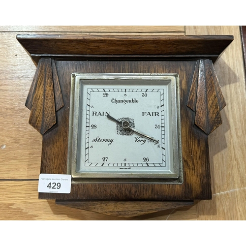 429 - 1930S OAK CASED WEATHER MASTER