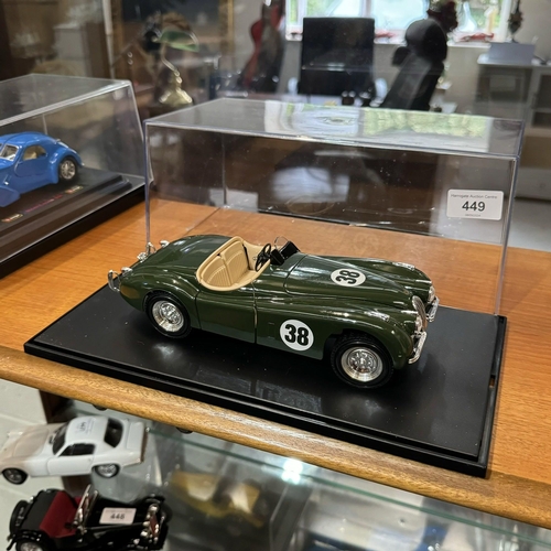 449 - CASED SCALE MODEL 1/18 1948 JAGUAR XK-120