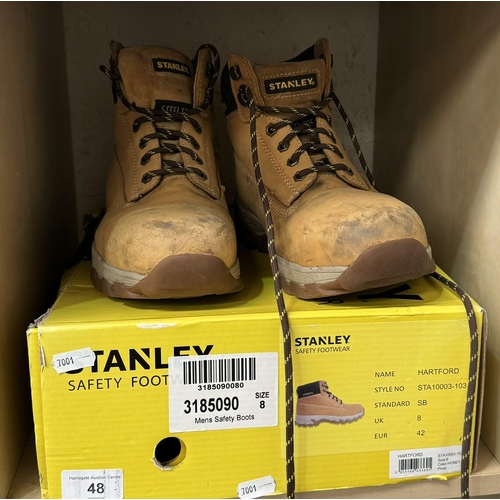 48 - STANLEY MENS SAFETY BOOTS UK SIZE 8