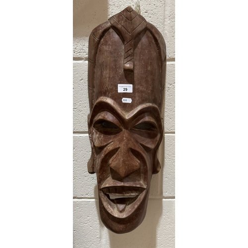 29 - LARGE WOODEN AFRICAN TRIBLE MASK