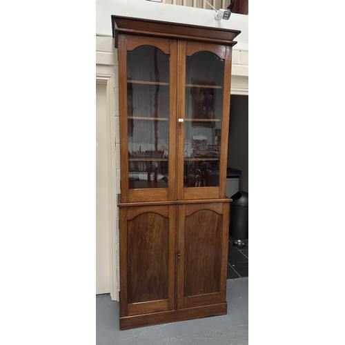 48 - VICTORIAN MAHOGANY LIBRARY BOOKCASE IN EXCEPTIONAL CONDITION