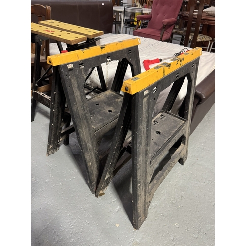 56 - TWO FOLDING TRESTLES