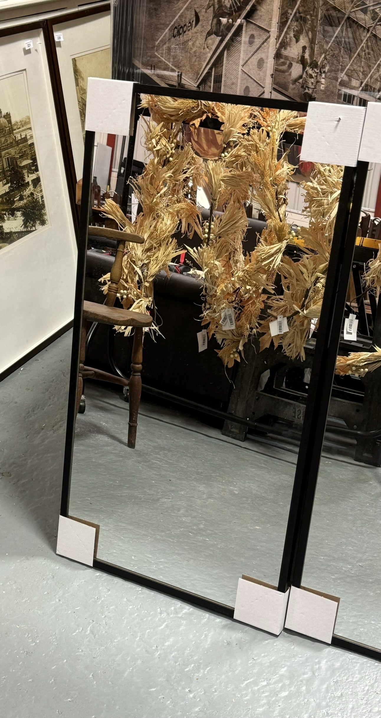 BRAND NEW BLACK ASH FRAMED WALL MIRROR