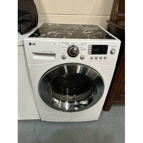 11 - LG SENSOR DRY 9KG CONDENSER DRYER