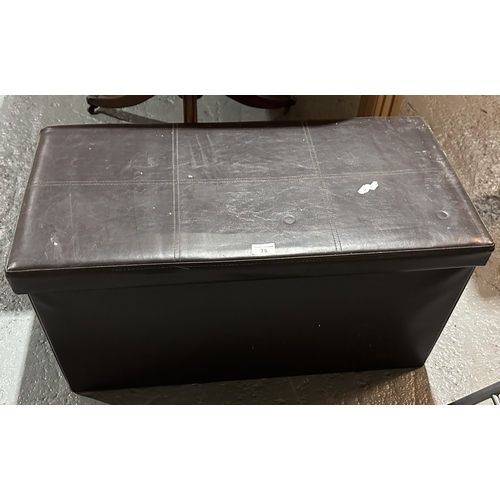 75 - FAUX LEATHER BLANKET BOX