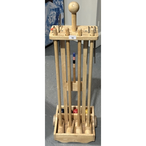 92 - WOODEN CROQUET SET