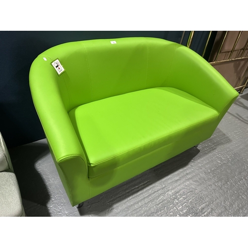 96 - LIME GREEN TWO SEATER SETTEE