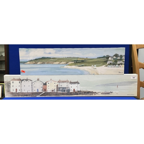 167 - TWO COASTAL CANVASES