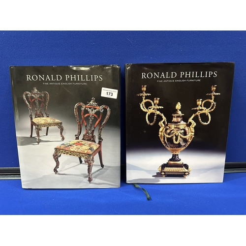 173 - TWO BOOKS ON FINE ANTIQUE ENGLISH FURNITURE BY RONALD PHILLIPS