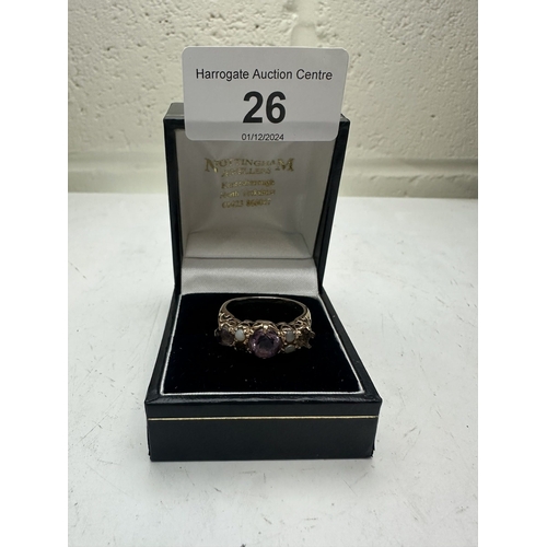 26 - 9CT MULTI STONE RING