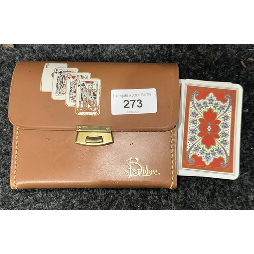 273 - BRIDGE CARDS IN HOLDER