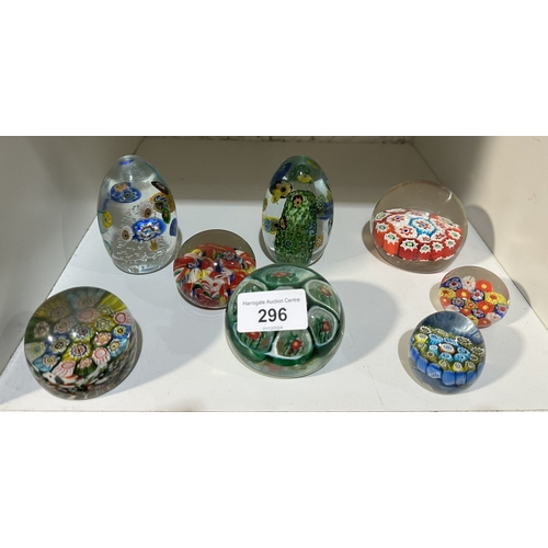 296 - MILLEFIORI GLASS PAPERWEIGHTS