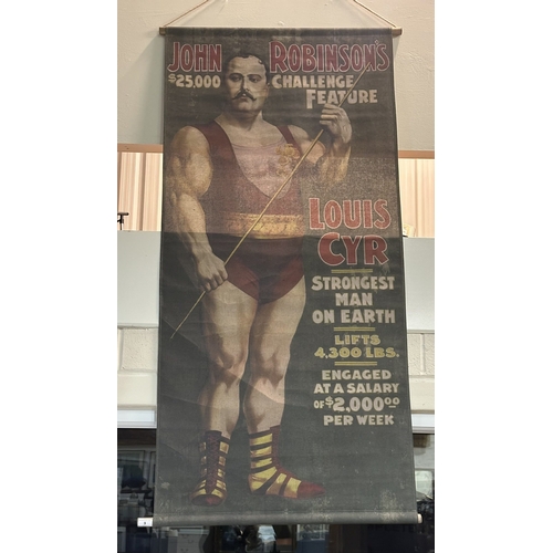 9 - JOHN ROBINSON STRONGEST MAN CANVAS POSTER