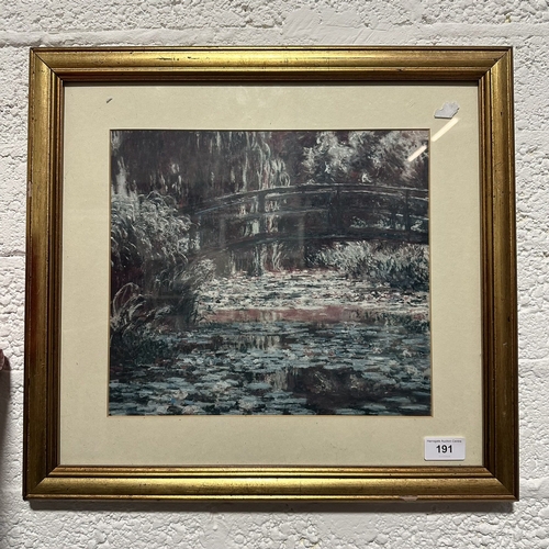 191 - GILT FRAMED MONET PRINT