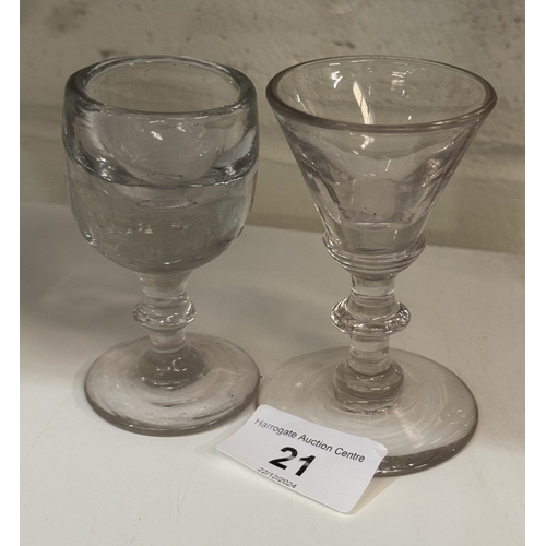 21 - VICTORIAN 19th CENTURY PENNY LICK GLASSES