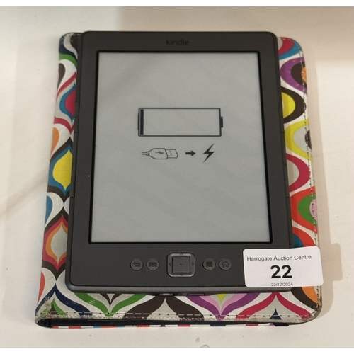 22 - 4th GENERATION KINDLE WITH CASE