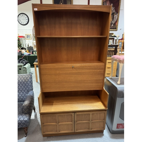 42 - NATHAN TEAK SECRETAIRE BOOKCASE