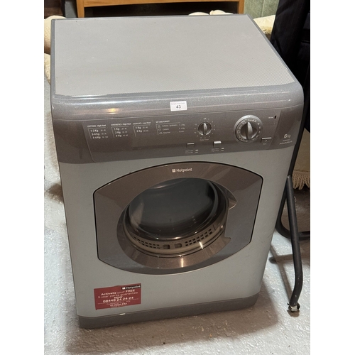 43 - HOTPOINT AQUARIUS 6KG DRYER