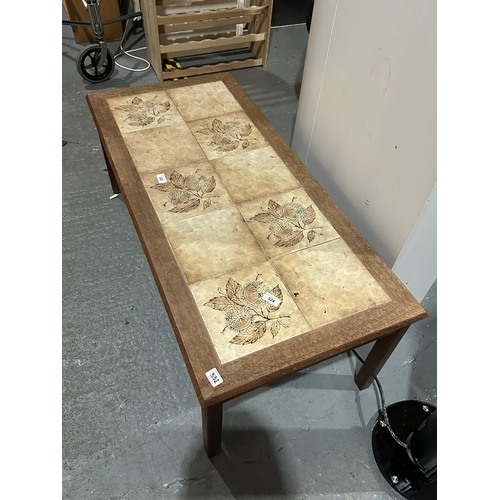 332 - 1960s TILED TOP COFFEE TABLE IN TEAK