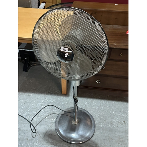 112 - FREESTANDING CHROME FAN