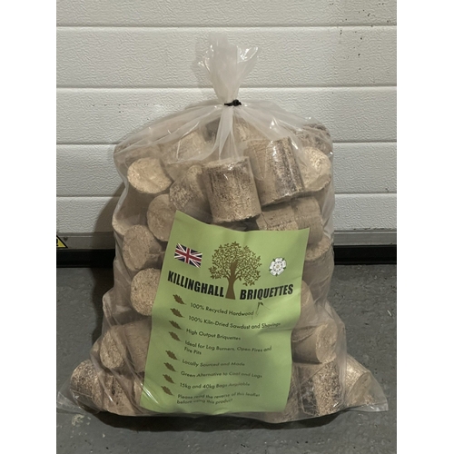 140 - 15KG BAG OF HARDWOOD BRIQUETTES