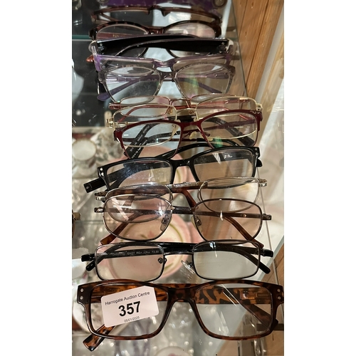 357 - 12 PAIRS OF READING GLASSES