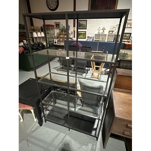 81 - FOUR TIER GLASS SHELVING UNIT