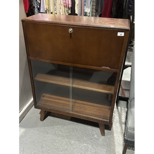 85 - 1950S BUREAU DISPLAY CABINET IN OAK