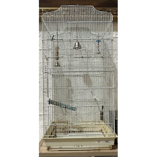 101 - LARGE BIRD CAGE WITH BELLS 3 FEET TALL