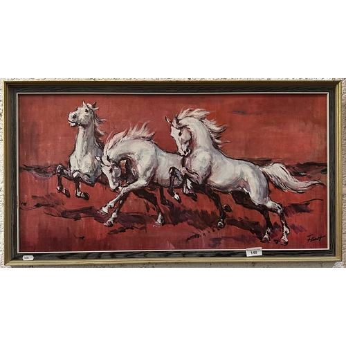 148 - FRAMED VINTAGE HORSES BY FAUST