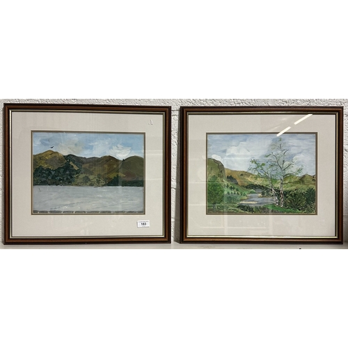 183 - FRAMED PAIR OF SCENIC WATERCOLOURS