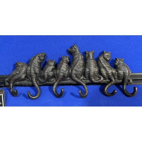 240 - CAST IRON CAT COAT HOOKS