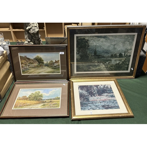 247 - FOUR FRAMED SCENIC PICTURES