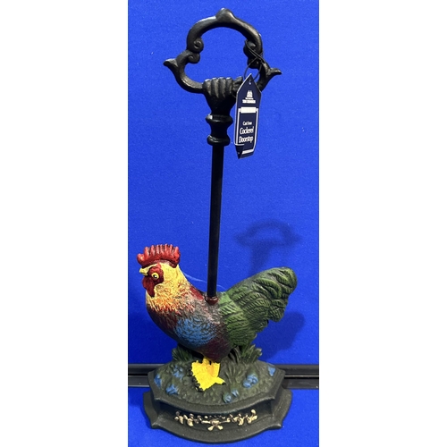 249 - BRAND NEW CAST IRON COCKEREL DOORSTOP