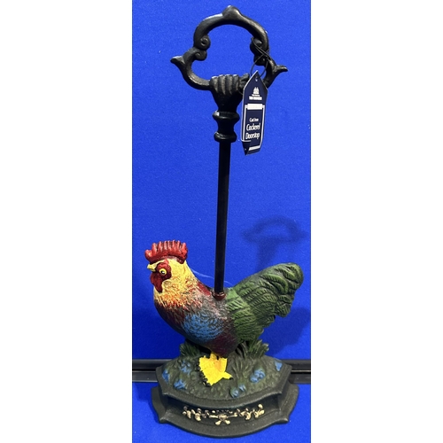 250 - BRAND NEW CAST IRON COCKEREL DOORSTOP