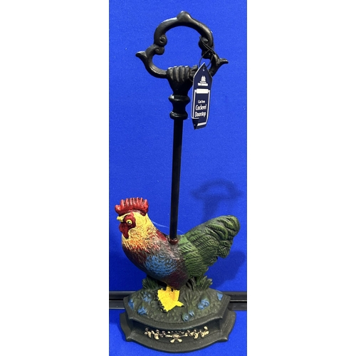 251 - BRAND NEW CAST IRON COCKEREL DOORSTOP