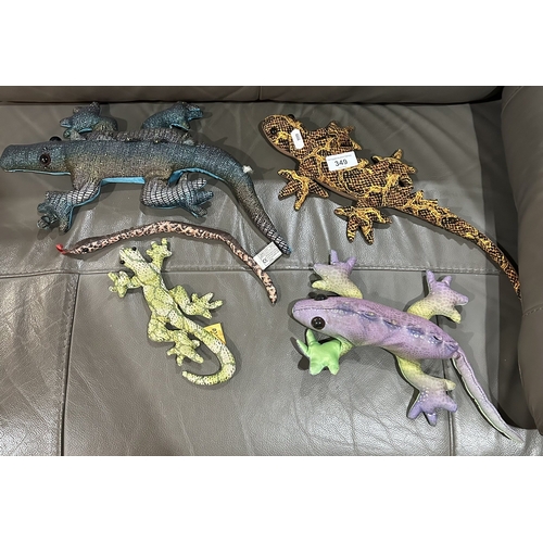 349 - ASSORTMENT OF CHILDRENS LIZARD TOYS