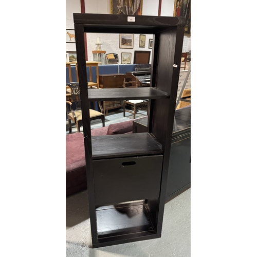 44 - M&S BLACK ASH BOOKCASE WITH DRAWER