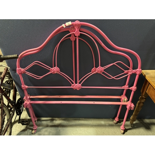 50 - CAST IRON SINGLE BED