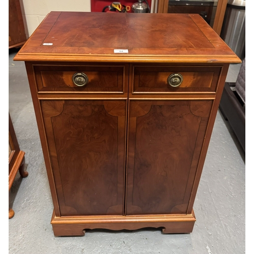 54 - LATE VICTORIAN DOUBLE DRAWER DESK ON TURN LEGS