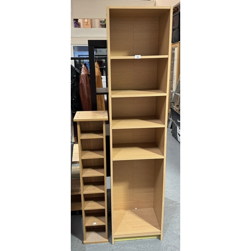 102 - BOOKCASE AND CD RACK