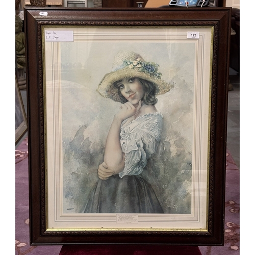 122 - VINTAGE FRAMED PRINT TITLED 