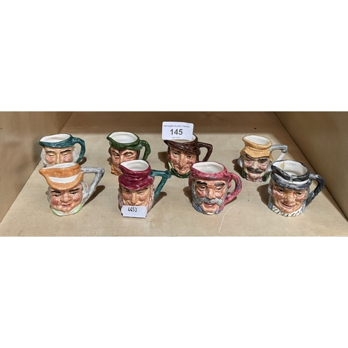 145 - SELECTION OF MINIATURE CHARACTER JUGS