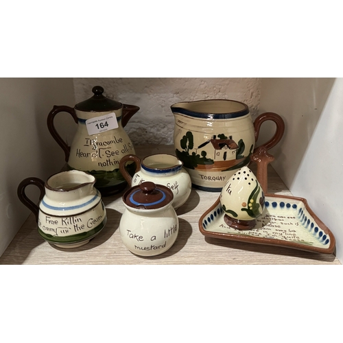 164 - SELECTION OF WATCOMBE POTTERY TORQUAYWARE